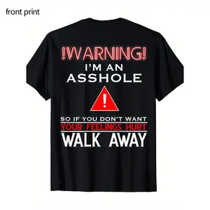 Anti Social Shirt Warning I'm An Asshole T-Shirt Adult Humor -