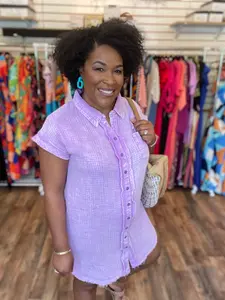 Lavender Linen Dress