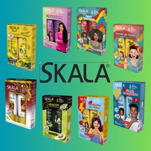 SKALA Shampoo & Conditioner Kits For Curly Hair Hydration Nutrition Strength 100% Vegan Free of Sulfate Parabens Petrolatum Silicones and Mineral Oils Aqua Moisturizer Cleanser