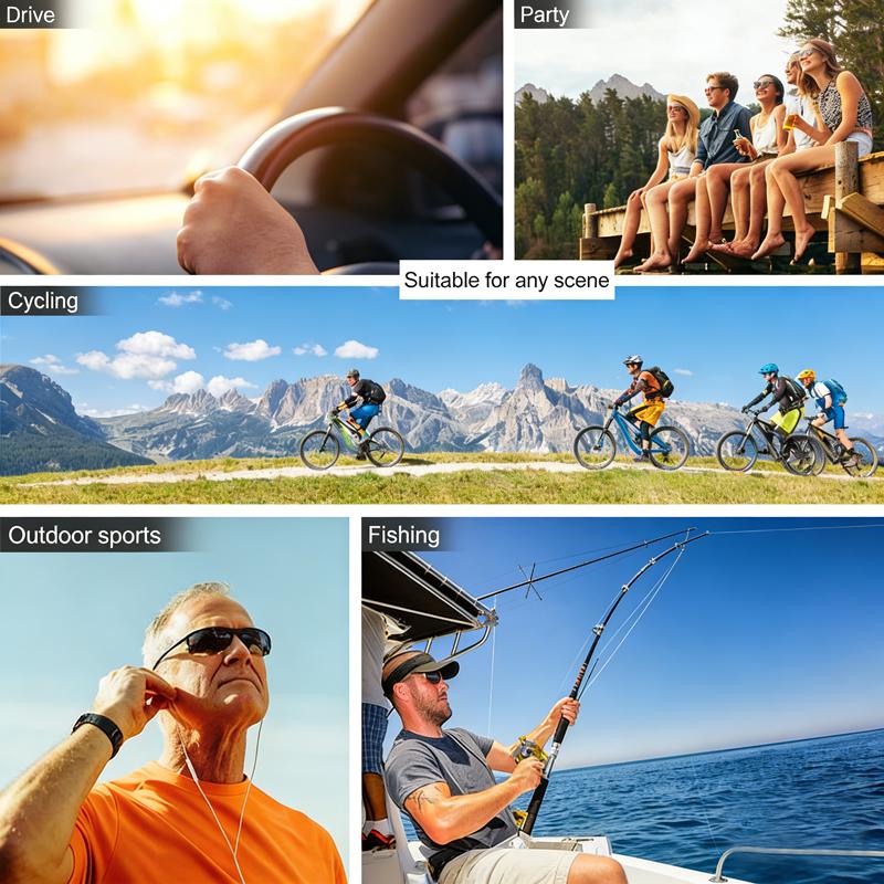 【dealsforyoudays】Paleshy HD Polarized Photochromic Sunglasses UV400 Protection, Unisex 2026 Summer Retro Oversized Simple Square Frame Fashion Accessories, Outdoor Sports Driving, Fishing, Golf, Running, Climbing Day Night Safety Glasses