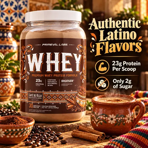 Whey Protein - High Protein 23g Per Serving, Authentic Latino Flavors, Only 2g of Sugar