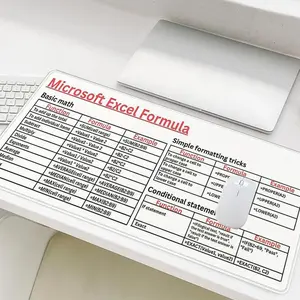 Microsoft Excel Formula Mouse Pad, Large Office Keyboard Pad, Non-slip Rubber Base Mouse Pad, Computer Accessories for Home Office