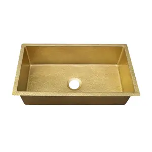 Akicon Custom Handmade Solid Copper Undermount Kitchen Sink