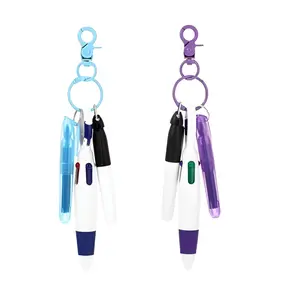 10Pcs Highlighter Nurse Pen Set, Smooth Writing Pen Mini Set with Nurse Badge Clip Retractable Shuttle Pens Permanent Marker Pens Nursing Keychain for Nurses Teachers Office Workers Students