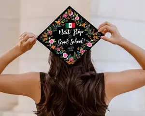 Mexican Floral Graduation Topper, Cap Decoration For Graduation 2026, Latina Graduation Gift