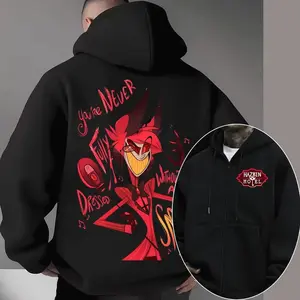 Hazbin Hotel Cartoon Anime Men Zipper Hoodie 2026 New Fashion Women Sweatshirt Spring Autumn Couple Jackets Coat