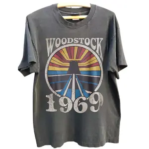 Woodstock 1969 T-Shirt, Vintage Music Festival Tee, Retro Rock and Roll Graphic T-Shirt, 60s Hippie Aesthetic Outfit, Oversized Concert Top, Music Lover Gift Idea	