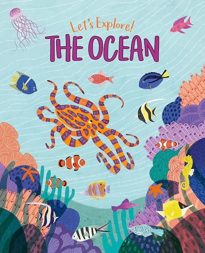 Let's Explore! The Ocean Book (Let's Explore! Series, 4) - Arcturus Publishing Animal Learning Book with Sharks, Sea Otters, Dolphins, Squid, Octopuses, Quizzes