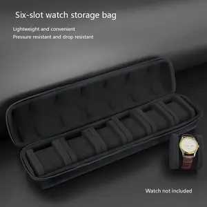 Hard Shell Watch Storage Box, Watch Holder, Watch Organizer, with Buffer Divider and Handle, Flip Cover Design, Durable Travel Case, Scratch-Resistant, Multi-Purpose Home and Travel