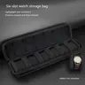 Hard Shell Watch Storage Box, Watchbox, Watch Holder, Watch Organizer, with Buffer Divider and Handle, Flip Cover Design, Durable Travel Case, Scratch-Resistant, Multi-Purpose Home and Travel