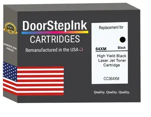 DoorStepInk Brand For HP 64XM High Yield Black Remanufactured in the USA LaserJet Toner Cartridge,CC364XM