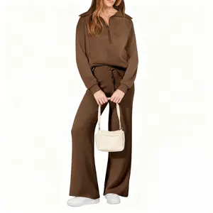 ROOSE CLOUD Women's Casual Hooded Sweatshirt with Zipper& Thumb Holes – Raglan Sleeve Fall Outfit, Daily Wear Long Sleeve Hoodie Set for Women