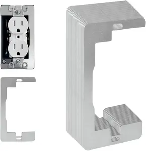 Wall Plate Spacer, 20-Pack Metal Flush Fit Leveling Plates  Receptacle Spacers & Outlet Shims for Loose Electrical Outlets, Single-Gang Electrical Box Levelers for Wall Fix & Outlet Alignment