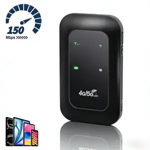 5G/4G WiFi Hotspot，pocket wifi 150Mbps High Speed, 2100mAh Long-Lasting Battery, Connect 10+ Devices Securely with WPA2 for Europe Travel，European version portable WiFi, WiFi Battery Powered