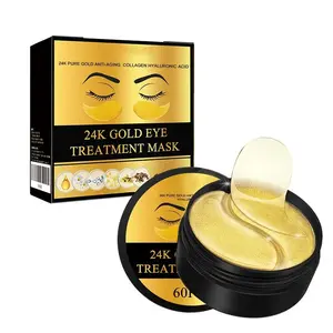 24k Gold Hyaluronic Acid Moisturizing Eye Mask, Collagen Eye Mask, 60pcs/set Tightening and Lifting Eyecare Patch, Brightening & Firming Eye Sticker, Hydrating Eye Care Product, Under Eye Brightener, Eye Care Formula, Hydrating Eye Patches