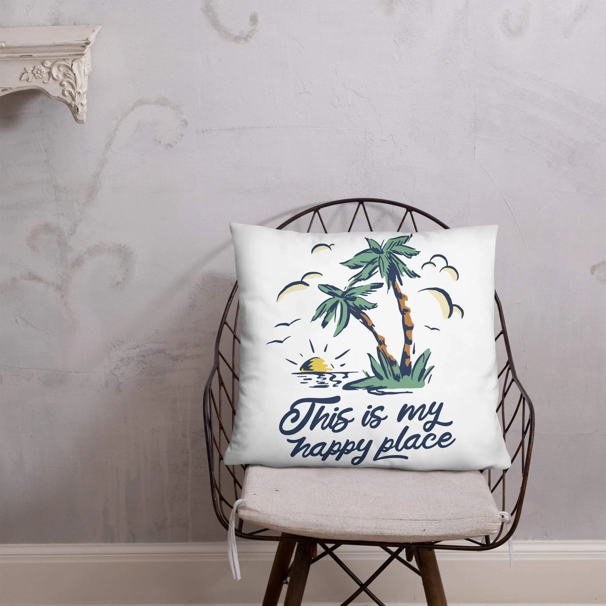 Skeleton Key, This is My Happy Place Pillow
