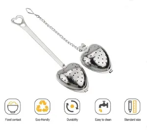 4-Piece Stainless Steel Heart Shaped Tea Infuser Set