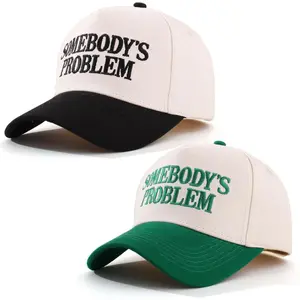 Somebody's Problem Letter Pattern Trucker Hats for Women & Men - Casual Outdoor Baseball Cap, Adjustable Sun Protection Hat for Daily Wear & Christmas Gift
