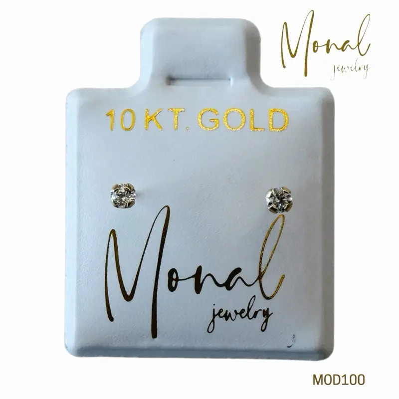 10K Gold Korean Style 2 mm Stud Earrings | Broqueles Coreanos de 2 mm en Oro de 10K