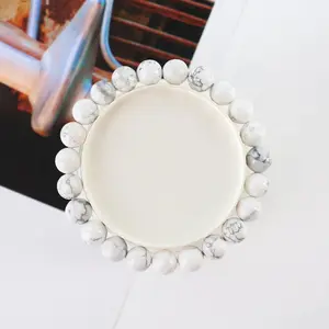 Howlite Bracelet - 8mm Round