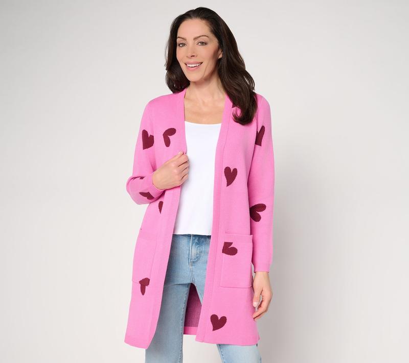 Mally Roncal Novelty Long Sleeve Cardigan