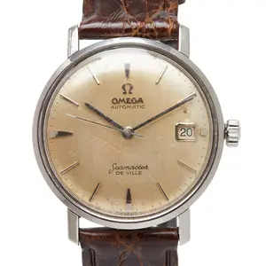 Pre-owned Omega Stainless Small Leather Goods De Ville Seamaster Steel Automatic