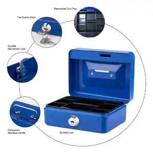 Steel Lockable Coin Box Set, Detachable Tray & Key Lock, Coin Slot Money Box, Metal Safe, Secure Storage for Adults & Kids, Collectible Coins