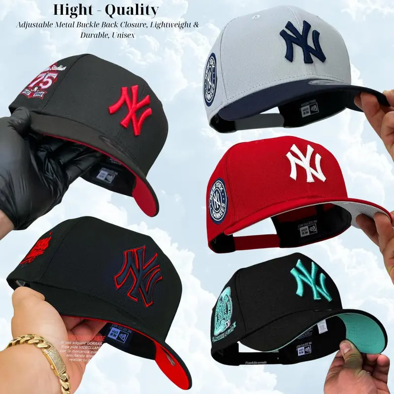 MLB New Era 59FIFTY Baseball Hat – NY Yankees LA Dodgers Snapback Cap for Men Women, Unisex Streetwear Urban Style, Premium Baseball Fashion Accessory, Adjustable Fit, TikTok Viral 2026