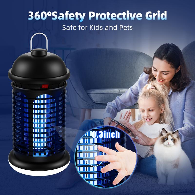 Electric Mosquito Zapper Outdoor Indoor, Bottom LED light Bug Zapper Fly Trap Insect killer for Summer Home, Backyard, Patio, Garden, New year and christmas gift Electric Mosquito Zapper Outdoor Indoor, Bottom LED light Bug Zapper Fly Trap Insect killer for Summer Home, Backyard, Patio, Garden, New year and christmas gift