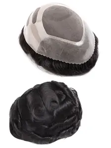 Bond Toupee 8x10" MONO Lace+NPU Around Design, 100% Human Hair, Increase Toupee Hairpiece for Men'S Hair System, Breathable and Durable, Comfortable, Highquality Hair for Daily & Sport & Business Style, Daily Wear Wig