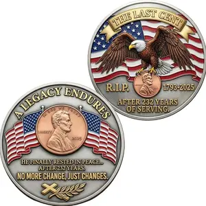 Last Lincoln Penny Souvenir Coin, Abraham Lincoln President Tribute Token, American Copper Collectible Gift for History Buffs and Patriotic Fans
