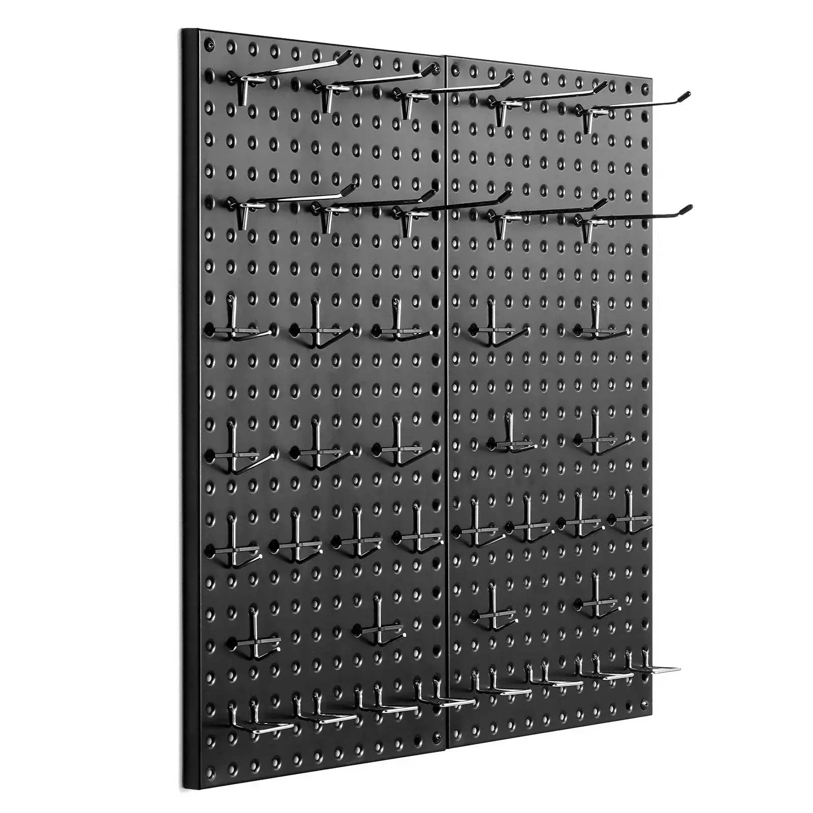 2 Pack 24" x 12" Metal Pegboard Panels, Heavy Duty Wall Mount Peg Board Organizer with Complete Accessories, 88LBS Max Load Capacity Rustproof Carbon Steel Pegboard, Upgraded Anti-Drop Hole Design for Garage Tool Storage, Kitchen, Office & Craft Room