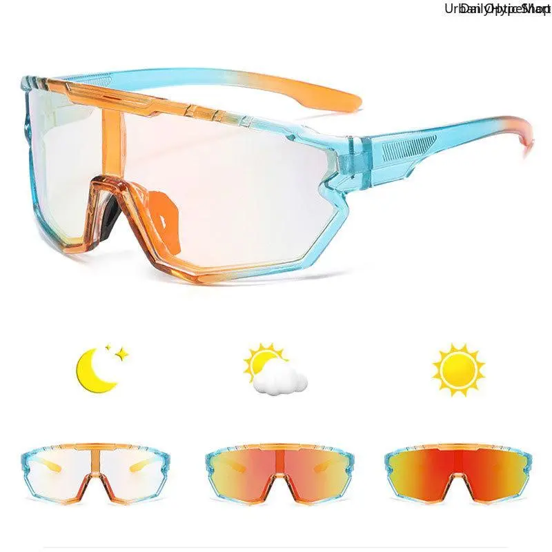 Unisex Photochromic Sports Sunglasses with UV400 Protection, Funky Polycarbonate Lenses and Unbreakable Frame for Cycling, Running & Baseball, Sunglasses For Sports, Peppy, Pc Lens, Uv400 Shield, Outdoor Sport