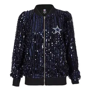 Football Fan Shop Officially Licensed NFL Women's Sequin Jacket from Fabgating by Cucé - Cowboys
