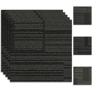 10 Carpet Tiles Peel and Stick, 12" x 12" Self Adhesive Carpet Floor Tile, Anti-Slip Reusable Squares Soft Padded Carpet Tiles for Kitchen Bedrooms Indoor Outdoor