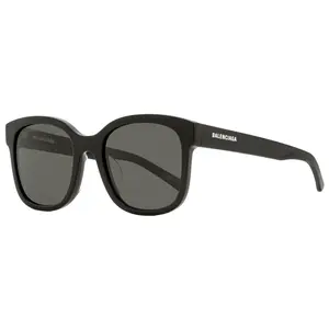 Balenciaga Square Sunglasses BB0076SK 006 Black Polarized 52mm