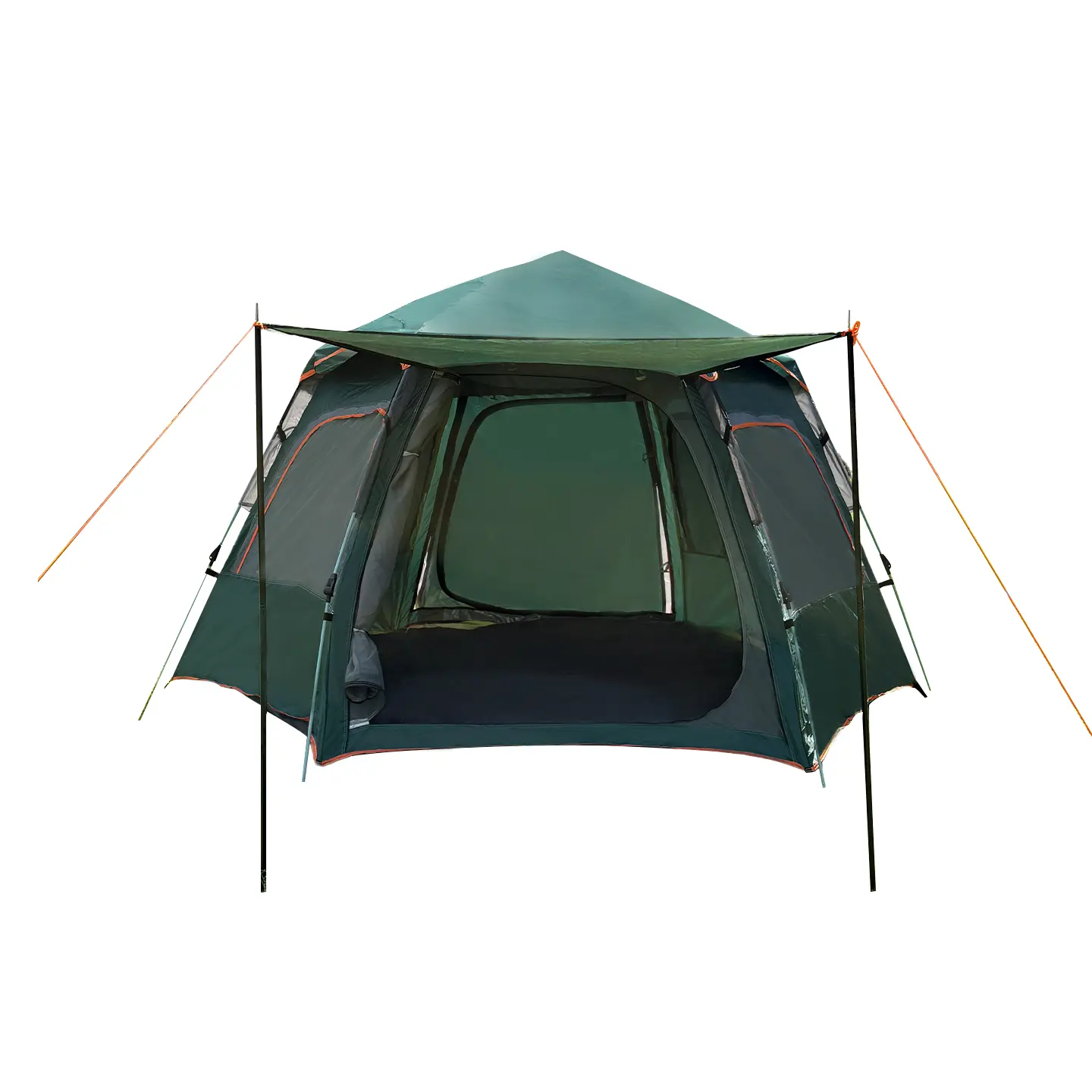 3-4 Person Green Hexagon Waterproof Oxford Tent - 30-Second Quick Setup, Foldable Instant, Medium Portable Outdoor Shelter for Family Camping (Tents for Camping)