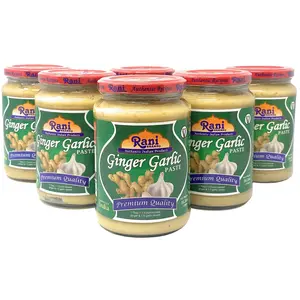 Rani Ginger Garlic Cooking Paste 26.5oz (750g) ~ Pack of 6 ~ Vegan | Glass Jar | Gluten Free | NON-GMO | No Colors | Indian Origin