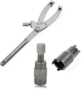 3Pcs Spanner Wrench Magneto Fly Wheel Clutch Hub Adjustable Tool + 24mm&27mm and 20mm&24mm Clutch Lock Nut Spanner Repair Tool for Motorcycle ATV Scooter Dirt Bike Go Kart