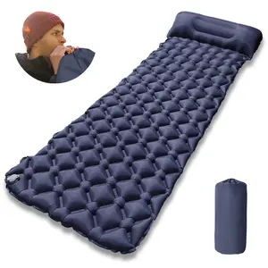 Outdoor Camping Inflatable Mattress, Hiking Backpacking Air Bed, Wild Camp Travel Equipment, Portable Sleeping Pad for Adventure