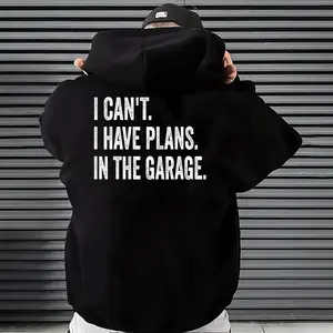 I Can't I Have Plans In The Garage Hoodie, Funny Mechanic Humor Hoodie for Men, DIY Workshop Lover Gift, Weekend Project Hoodie