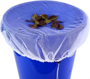 1 Pcs Mesh Cover for Rain Barrel, 31 Inch Black Rain Barrels Net Cover, Water Collection Bucket Screen Covers to Keep Leaves Debris Out
