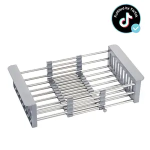 Dish Drying Rack for Kitchen Counter, Stainless Steel Sink Organization and Storage Essentials with Cutlery Holder, Home and Appartment Decor