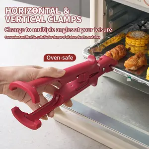 【Five pack at a better price】2 in 1 Anti Scald Bowl Holder Clip Upgraded Multi Function Tongs Clamp Holder Hot Plate Gripper for Kitchen High Heat Resistant Silicone for Microwave Air Fryer Anti Slip