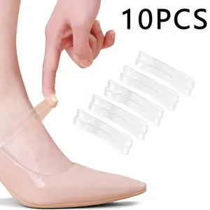 Invisible TPU Shoe Straps, 10-Pack — Clear Anti-Slip Holders That Keep Sandals, High Heels, and Flats From Slipping Off. The Nearly-Invisible Fix for Loose Shoes That Actually Stays Put