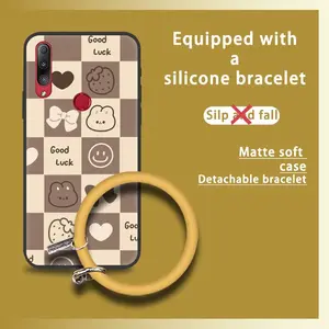 Ring Cute Phone Case For Asus ZenFone Max Shot ZB634KL Creative Soft Case Protective Waterproof Funny Anti-knock Solid Color Dirt-resistant Bracelet heat dissipation Personality