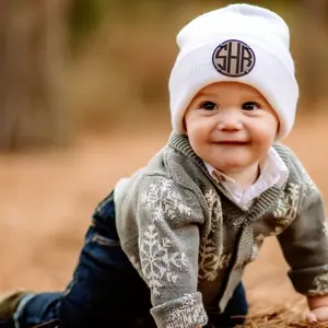 Block Monogram Beanie