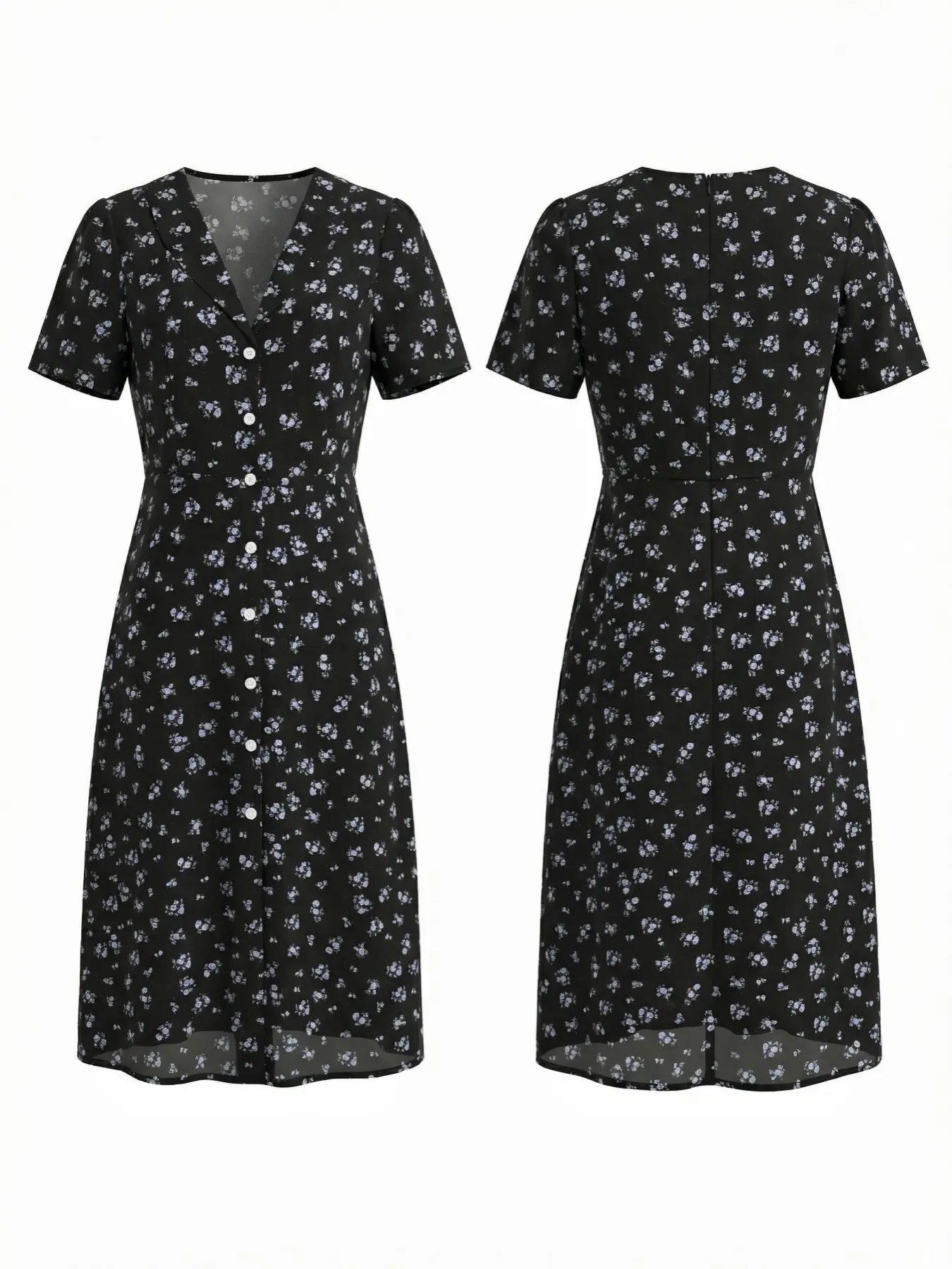 old navy floral dress High-Low Wrap Dress With Ruffle Sleeves