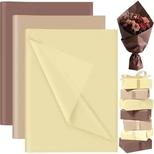60 Sheets Brown Tissue Paper Bulks,  Wrap Tissue Paper Sheets for Packaging Birthday  Wrapping Birthday Wedding Construction Party Decorations