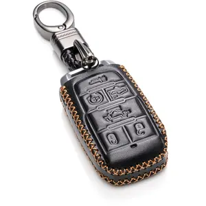 Vitodeco Leather Key Fob Case Compatible for RAM 1500, RAM 2500, RAM 3500 2019-2026, 6-Button